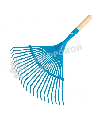 Грабли веерные стальные Palisad LUXE 430х1550 мм, 22 плоских зуба, лакированный черенок