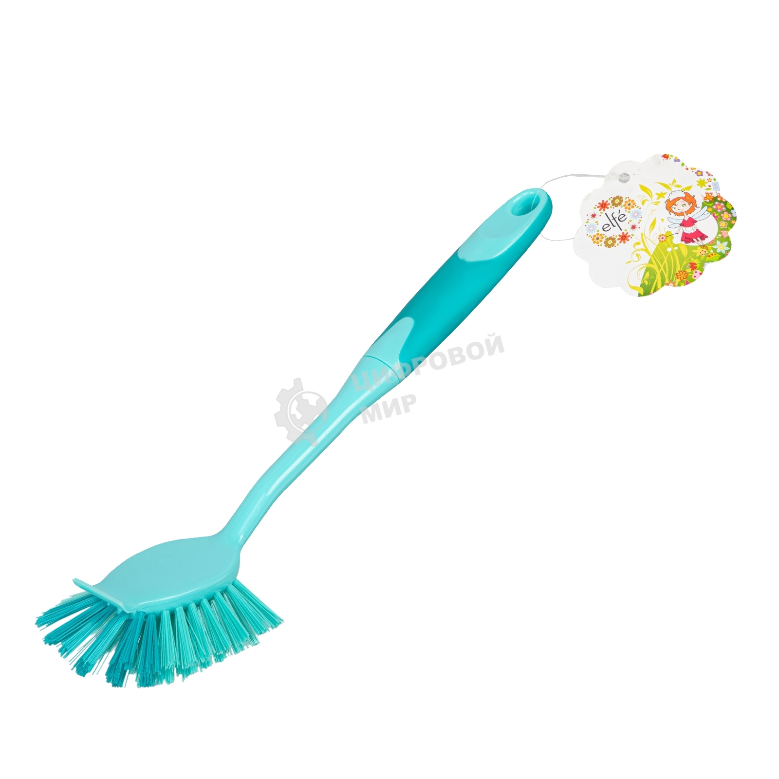 Щетка для посуды квадратная 68х37х275 мм, двухкомпонентная рукоятка Elfe