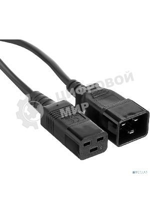 Кабель питания (UPS) ExeGate Power EC20-3P (С19->С20) VDE-250V-3*1.5-СU, 16А, черный, 3м