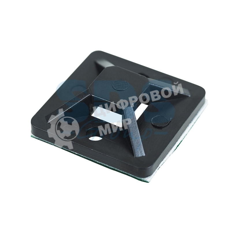 Площадка самоклеящаяся Rexant 25х25 мм, черная, упаковка 10 шт.