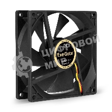 Вентилятор для корпуса ExeGate EX09225B3P черный, 92 мм, 2150 об/мин, 27 дБ, 3 pin