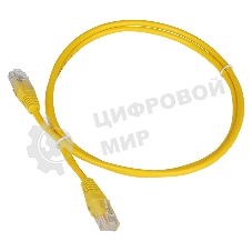 Патч-корд LANMASTER UTP TWT-45-45-5.0-YL вилка RJ-45-вилка RJ-45 cat.5е 5м желтый ПВХ (уп.:1шт)