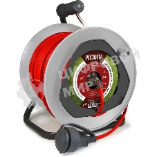 Удлинитель силовой Ресанта СУ-2х1-30/2ВР (61/118/11) 2x1.0 кв.мм 4 розет. 40 м ПВС катушка оранжевый