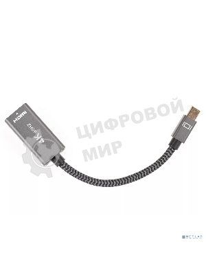 Адаптер miniDP --> HDMI-F 0.15м, оплетка, 4K@60Hz, Telecom (TA565)
