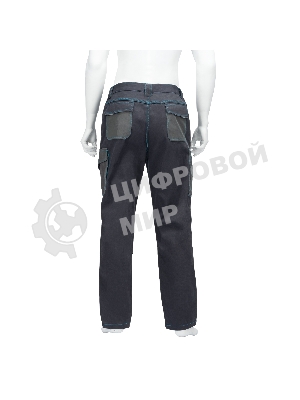 Брюки профессиональные рабочие, 97% хлопок 3% спандекс, XL Gross