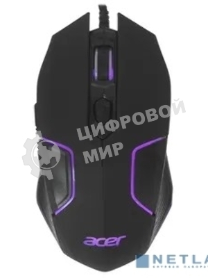 Мышь проводная Acer OMW170 черный, 3200 dpi, USB, кнопки - 6
