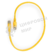 Патч-корд медный UTP Cablexpert PP10-0.25M/Y cat.5e, 0.25 м, литой, многожильный, желтый