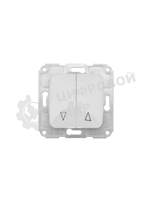 Выключатель для жалюзи Kranz DEA 2кл с/у 10А мех. белый