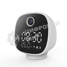 Камера видеонаблюдения умная Wi-Fi 5в1 с часами, термометром и ночником Halsa