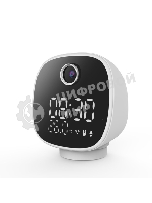 Камера видеонаблюдения умная Wi-Fi 5в1 с часами, термометром и ночником Halsa