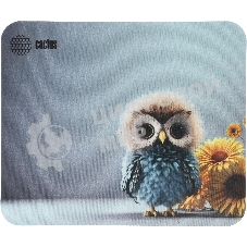 Коврик для мыши Cactus Owl gray рисунок 300x50x3мм (CS-MPC-D12M)