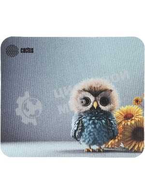 Коврик для мыши Cactus Owl gray рисунок 300x50x3мм (CS-MPC-D12M)