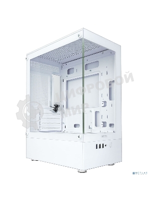 Корпус Ginzzu CL480 mATX передняя панель Стекло Белый