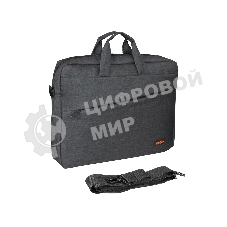 Сумка для ноутбука ExeGate Business ECC-045 Black, черная, полиэстер повышенной плотности 600D, 15.6