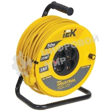 Катушка IEK WKP15-16-04-50 УК50 с т/з 4 места 2 Р + P Е/50м 3х1,5 мм2 