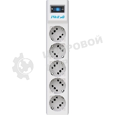 Сетевой фильтр ZIS PILOT Surge protector Pilot SG5 5 outlets (GP), 10A/2.2kVt, automatic circuit-breaker, 10 m