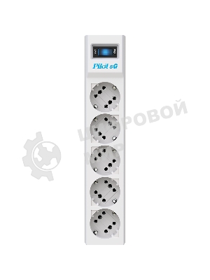 Сетевой фильтр ZIS PILOT Surge protector Pilot SG5 5 outlets (GP), 10A/2.2kVt, automatic circuit-breaker, 10 m