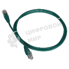 Патч-корд LANMASTER TWT UTP cat.5e, с заливными колпачками, 1.0 м, зеленый