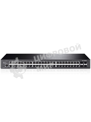 Коммутатор Jetstream 48-port gigabit L2+ managed switch with 4-gigabit uplink ports, 48 10/100/1000Mbps RJ-45 port, 4 1000Mbps SFP slots