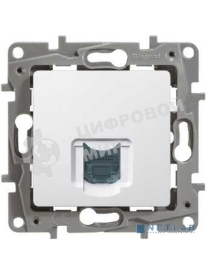 Розетка компьютерная ETIKA RJ45 кат.5 UTP, белый