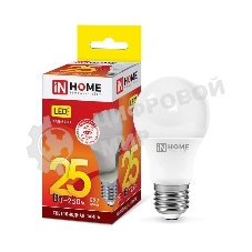Лампа светодиодная IN HOME LED-A65-VC 25Вт 230В Е27 3000К 2250Лм 4690612024066