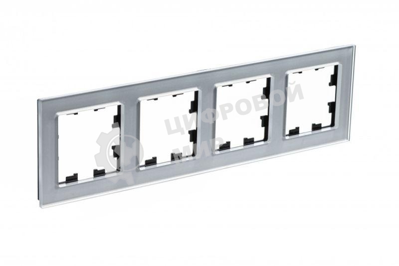 Рамка 4-м AtlasDesign Nature стекло алюм. SchE ATN320304