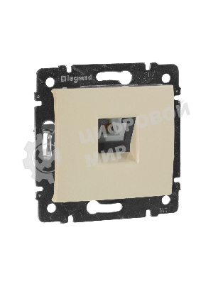Розетка телефонная Valena RJ11 4 контакта 1 коннектор (слоновая кость) Legrand 774338