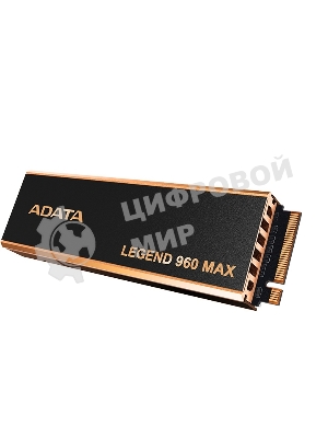 Накопитель SSD ADATA LEGEND 960 MAX, 4Tb, M.2 2280, PCIe 4.0 x4, NVMe, R/W 7400/6800, с радиатором