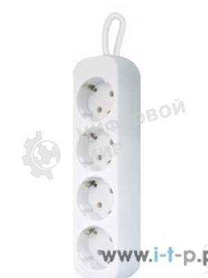 Удлинитель Defender E430 белый 3.0 м, 4 розетки 