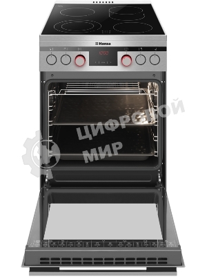 Плита электрическая Hansa FCCX58225 серебристый, конфорок 4 шт, духовка 65 л, 50 см x 85 см x 60 см