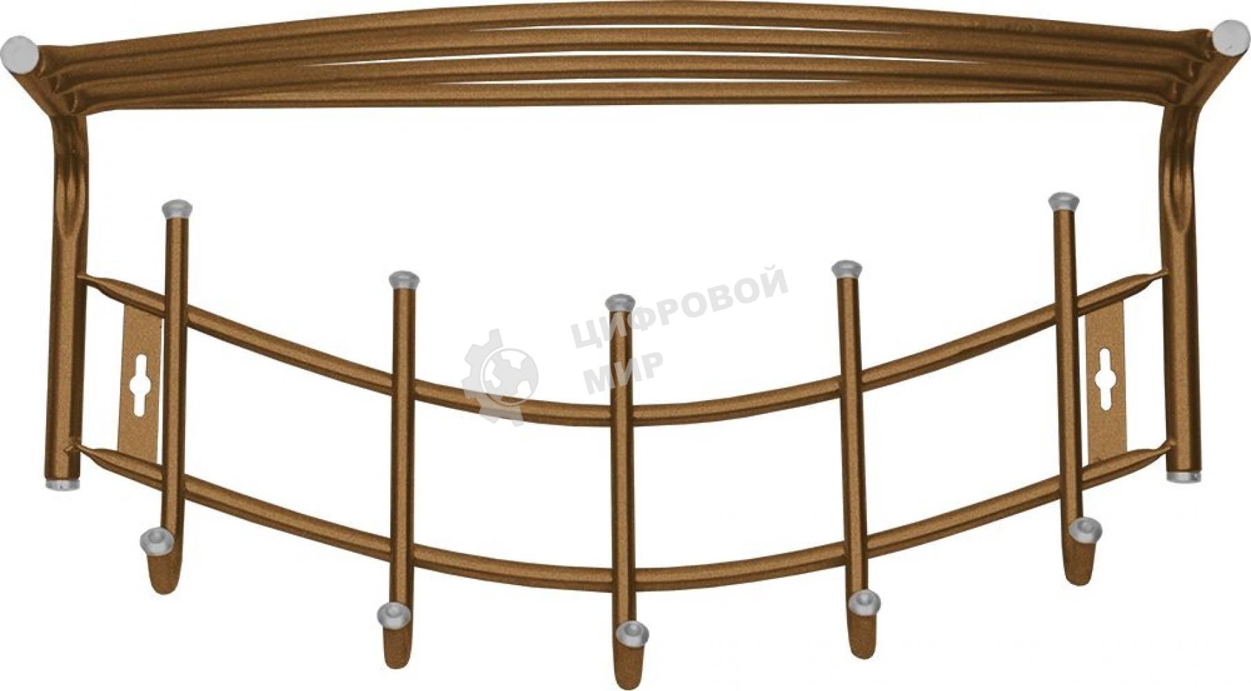 Вешалка настенная НИКА ВНП4 (ВНП4/А медный антик)