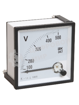 Вольтметр Э47 72х72мм 500В кл. точн. 1.5 IEK IPV10-6-0500-E