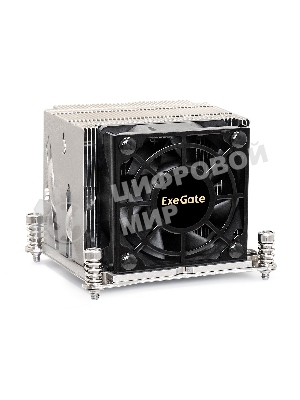Кулер для процессора ExeGate ESNK-P0048AP4.PWM.2U.2011.Cu серебристый, 60 мм, алюминий/медь, 6800 об/мин, 52 дБ, 4 pin, 135 Вт, 64.5 мм
