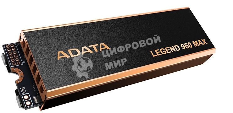 Накопитель SSD ADATA LEGEND 960 MAX, 4Tb, M.2 2280, PCIe 4.0 x4, NVMe, R/W 7400/6800, с радиатором