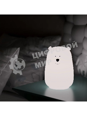 Ночник Gauss NN302 медведь белый