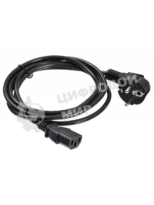 Кабель Buro BU-PCAB-5M-16A IEC C13 Евровилка угловой 5м