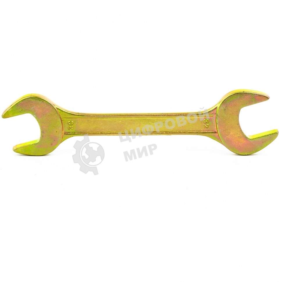 Ключ рожковый Сибртех, 30 х 32 мм, желтый цинк
