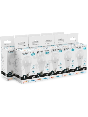 Лампа светодиодная Gauss Globe Elementary 30Вт цок.: E27 груша 220B св. свеч. белый нейт. А67 (упак.: 10 шт)