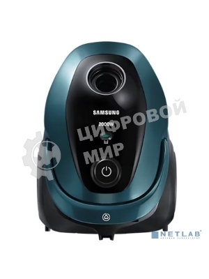 Пылесос Samsung VC20M2540JN/EV черный/зеленый, 460/2000 Вт, уборка сухая, пылесборник мешок 2.5 л