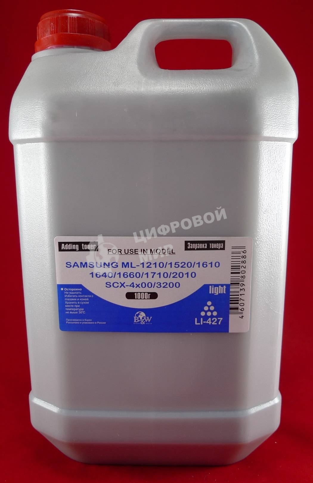 Тонер Samsung ML-1210/1520/1610/40/60/1710/2010/216x/SCX-4x00/3x00 (к, 1кг) B&W Light фас России