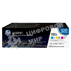 Картридж лазерный комплект HP CF373AM голубой/пурпурный/желтый для CLJ CP1215/1515 3 х 1400 стр.