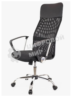 Кресло офисное Everprof Ultra T черный (Акриловая сетка, ткань, хром, ролики, ТопГан)