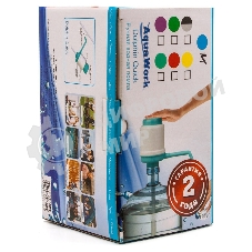 Помпа для 19л бутыли Aqua Work Дельфин Квик механический голубой/белый