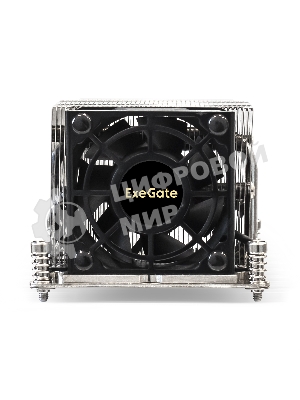Кулер для процессора ExeGate ESNK-P0048AP4.PWM.2U.2011.Cu серебристый, 60 мм, алюминий/медь, 6800 об/мин, 52 дБ, 4 pin, 135 Вт, 64.5 мм