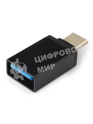 Переходник USB3.0 Гарнизон GCC-A-USB3-CMAF, Type-C(M)/AF, с поддержкой OTG, черный, пакет