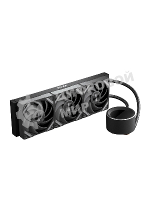 Водяное охлаждение для процессора SAMA Q60 Black (360мм, LED temp., черный, ARGb/Fans: 3x120мм, 86CFM, 30dBA, 2600RPM/Pump height 64мм, 30dBA, 2800RPM, Rad thickness 27мм/S: 1851, 1700, 1200, 20XX, 115X, AM5, AM4)