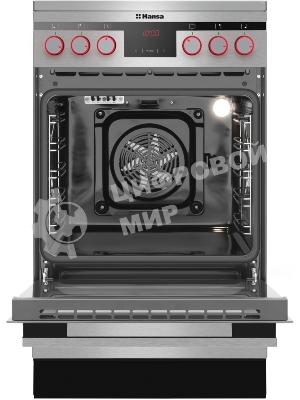 Плита электрическая Hansa FCCX58225 серебристый, конфорок 4 шт, духовка 65 л, 50 см x 85 см x 60 см