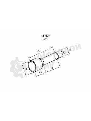 Наконечник штыревой втулочный изолированный Rexant F-18 мм 0.75 мм² (НШВи 0.75-18) синий