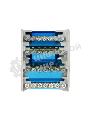 Шина на DIN-рейку в корпусе (кросс-модуль) Rexant 4х7