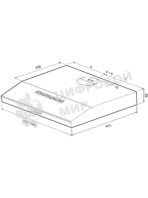 Вытяжка подвесная KRONA ERMINA 600 белый PB белая, 59.6 см, 455 куб. м/ч, 42 дБ